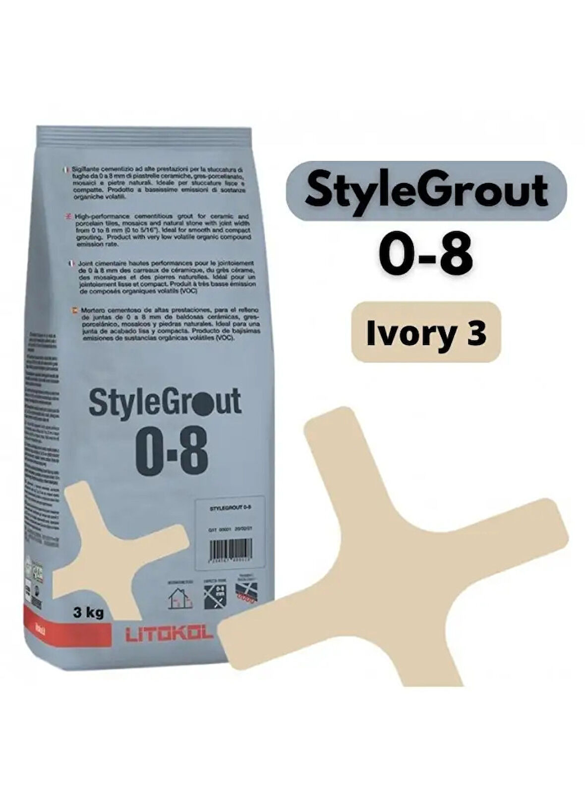 STYLEGROUT 0-8 IVORY 3 DERZ DOLGU 3 KG