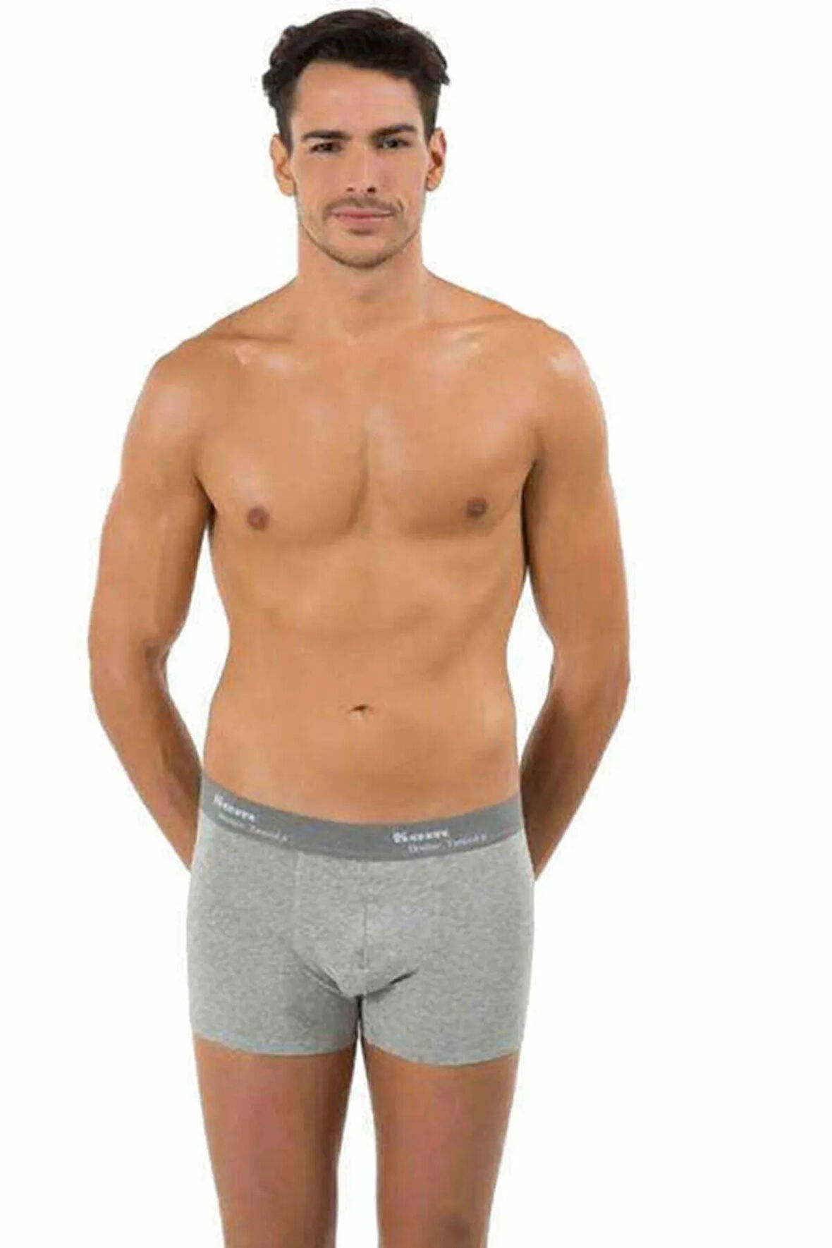 Erkek Gri Tight Boxer 2'li