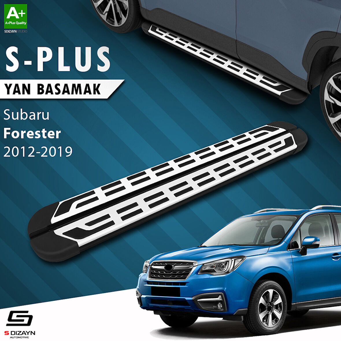 S-Dizayn Subaru Forester 4 S-Plus Gri Yan Basamak 183 Cm 2012-2019 A+ Kalite