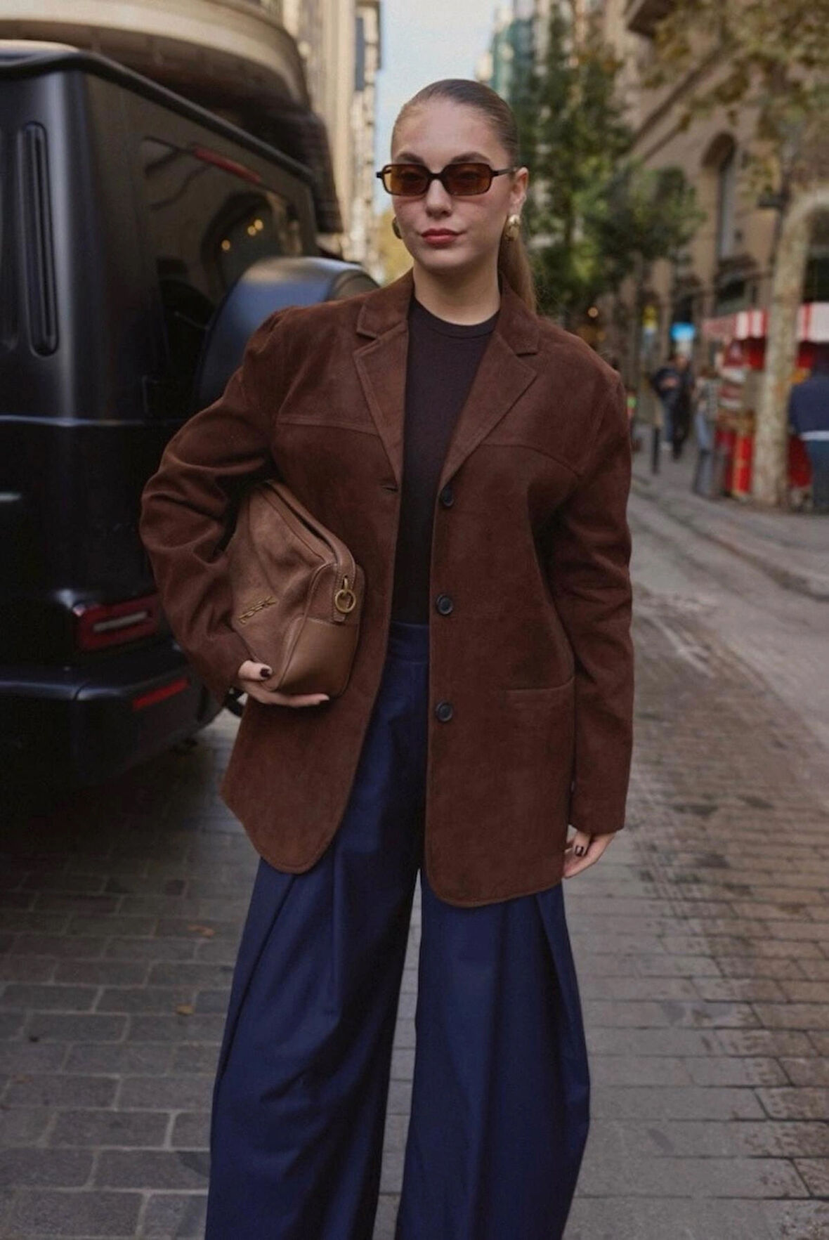 Kadın Acı Kahve İlik Cepli Süet Ceket