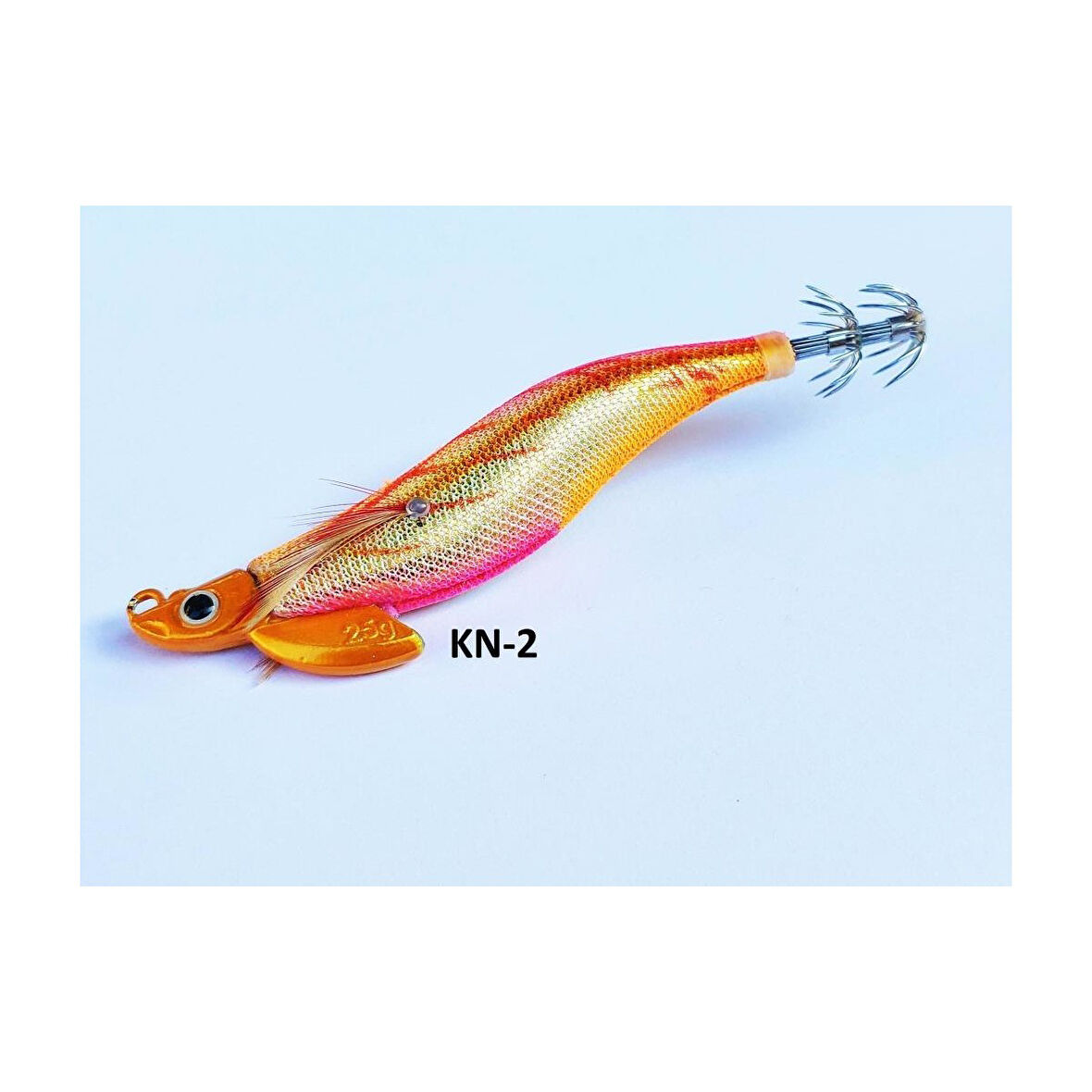 Kardez Glow 25 gr Squid Jig Fosforlu, Kurşunlu Kalamar Zokası Kn-2