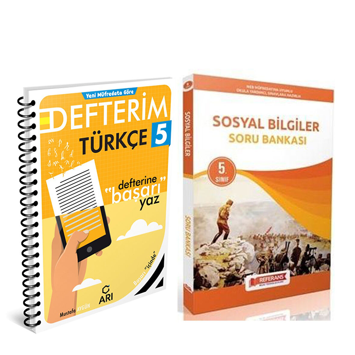 Arı Yayıncılık 5. Sınıf Türkçe Akıllı Defteri ve Referans Sosyal Bilgiler Soru Bankası Seti 2 Kitap
