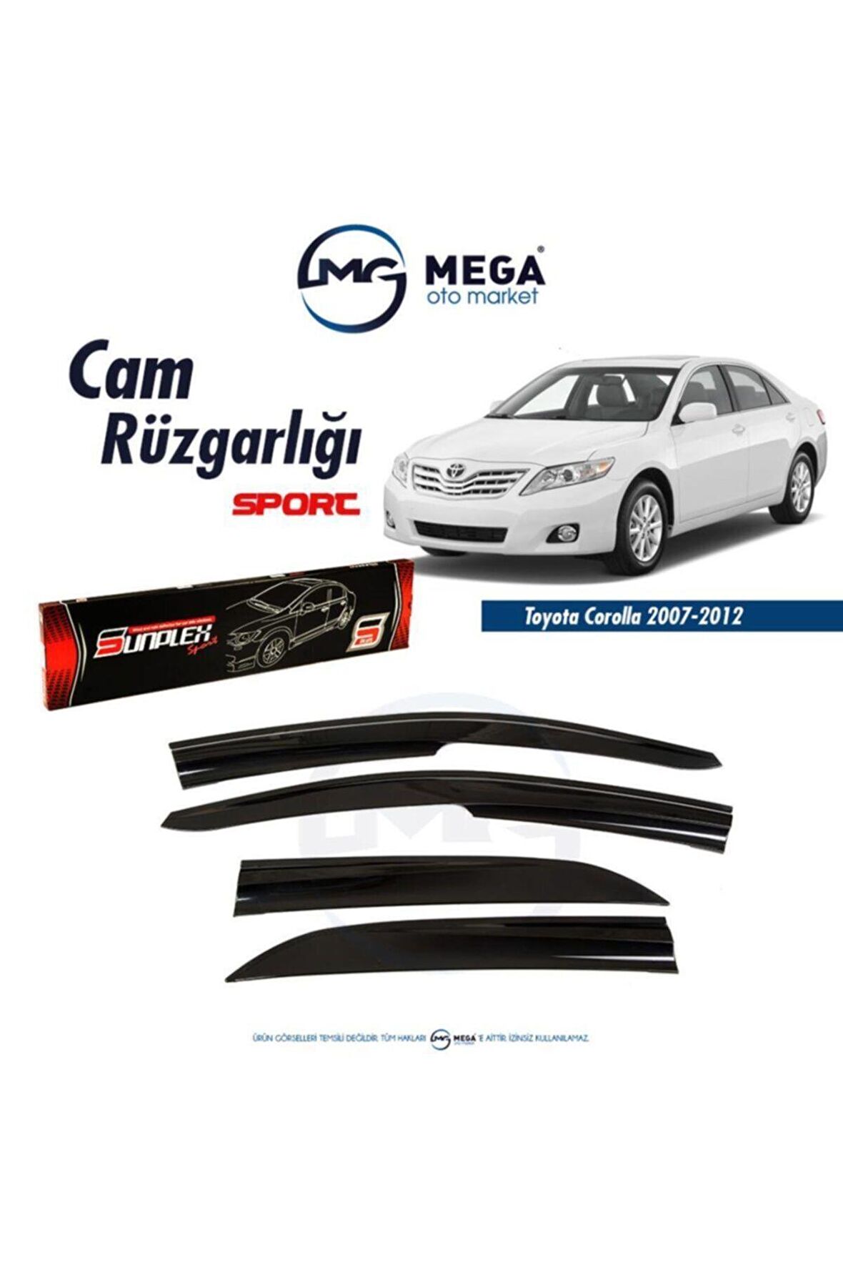 Toyota Corolla 2007-2012 Arası Mugen Tip Cam Rüzgarlık