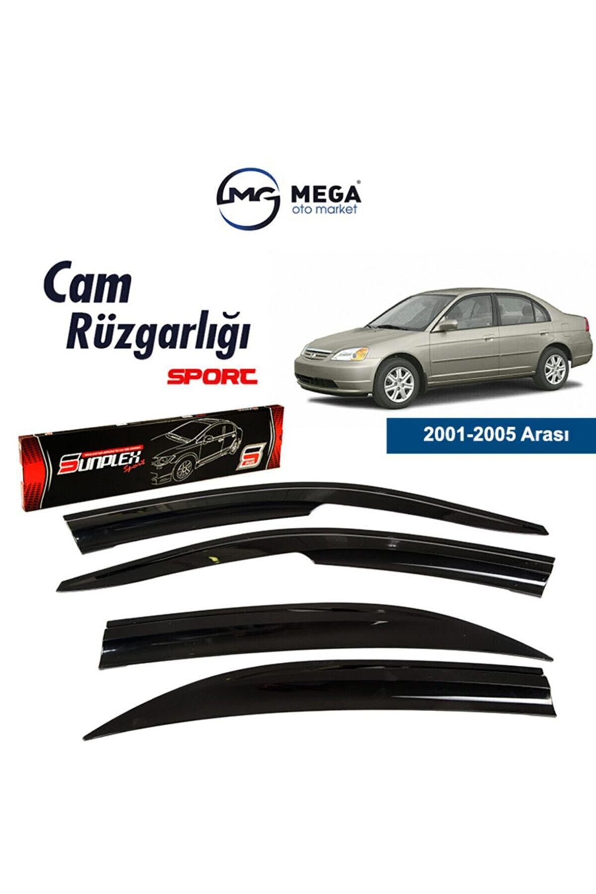 Honda Civic 2001-2005 Arası Mugen Cam Rüzgarlık