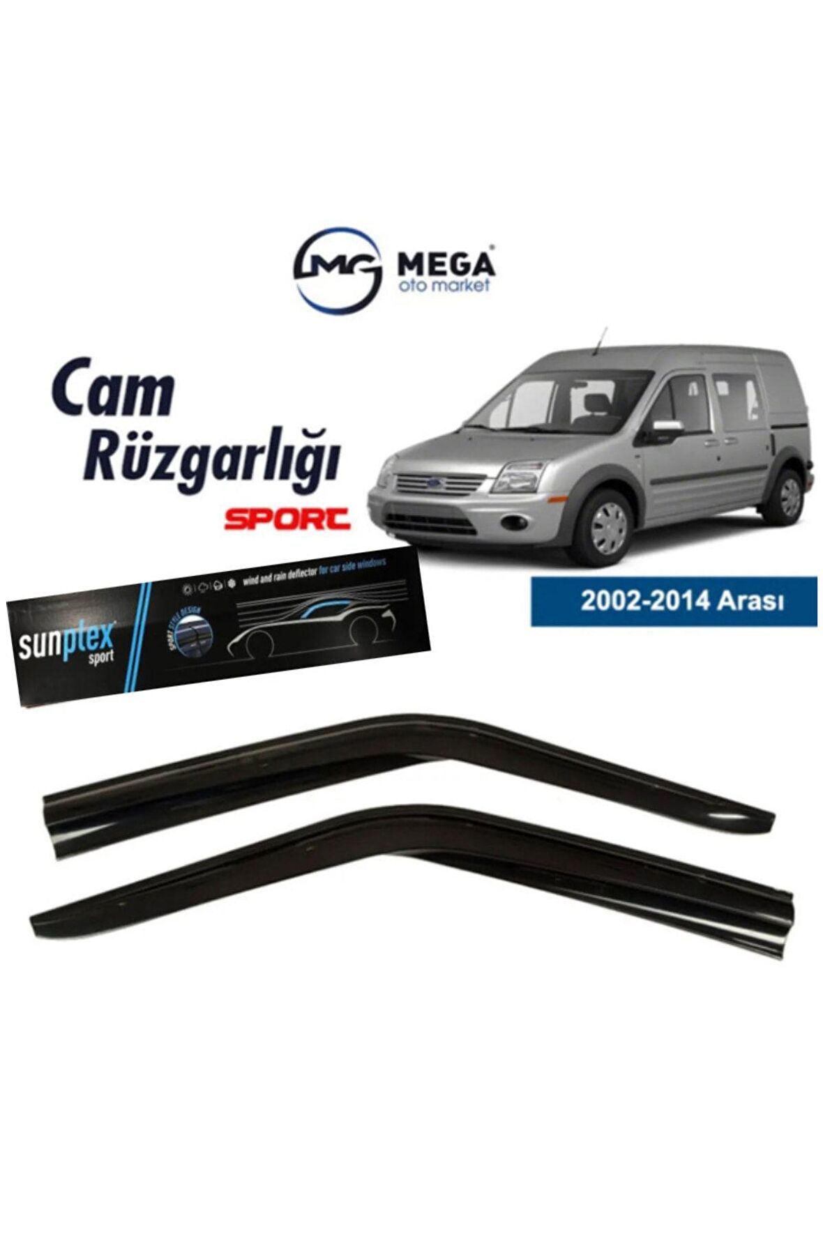 Ford Connect 2002-2014 Arası Mugen Tip Cam Rüzgarlık