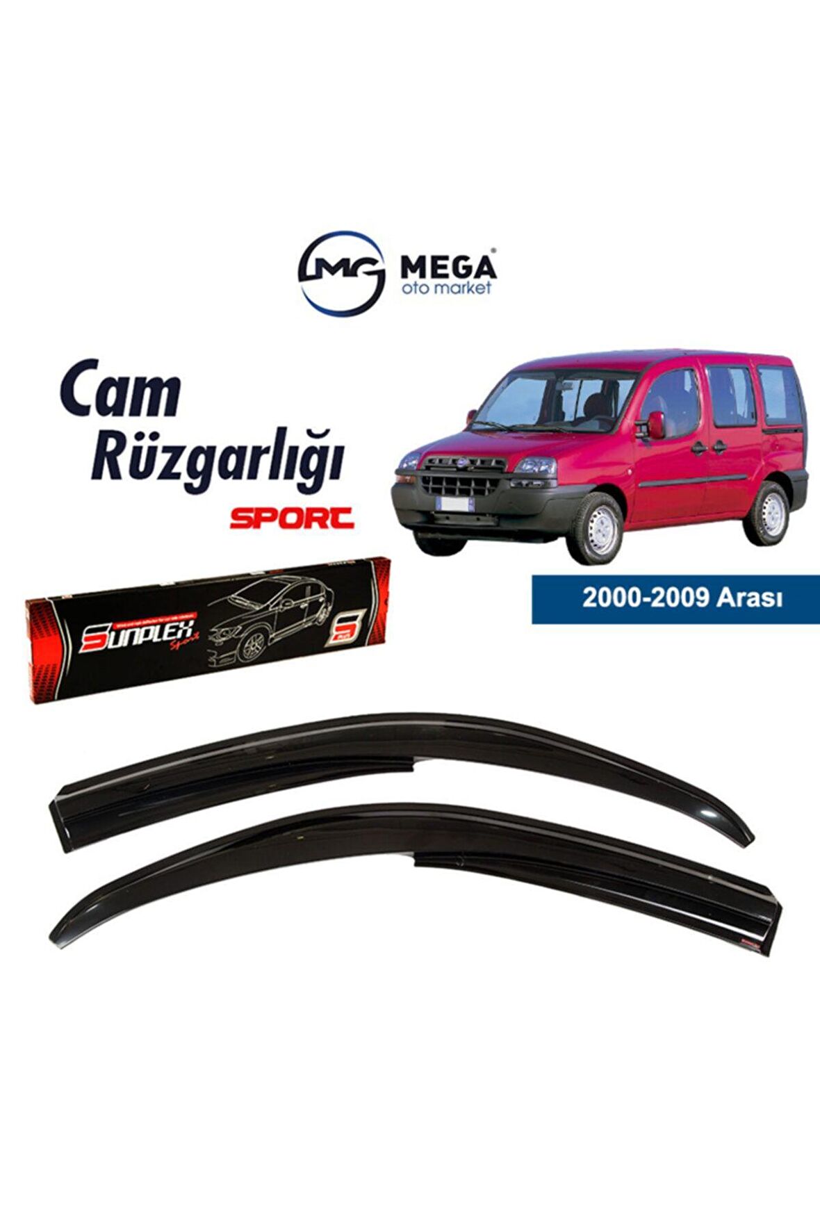 Fiat Doblo 2000-2009 Arası Mugen Cam Rüzgarlık