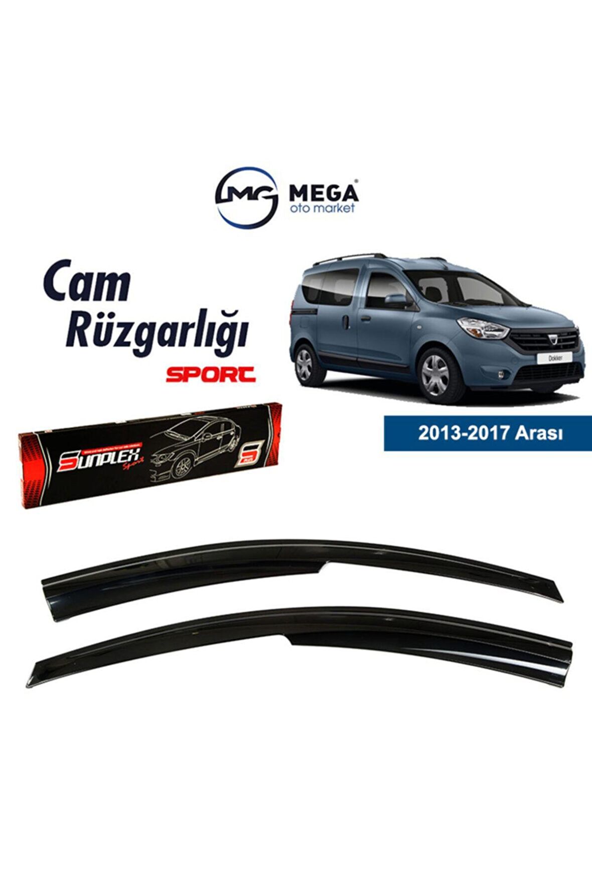 Dacia Dokker 2013- Sonrası Mugen Cam Rüzgarlık Sunplex uyumlu