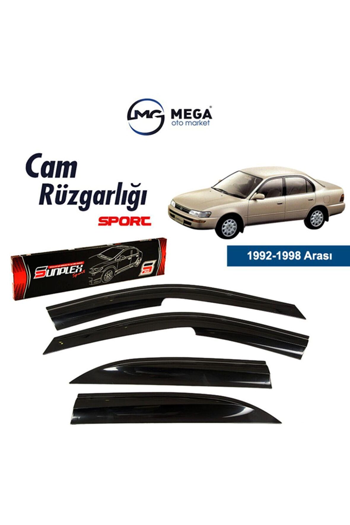 Toyota Corolla 1992-1998 Arası Mugen Tip Cam Rüzgarlık