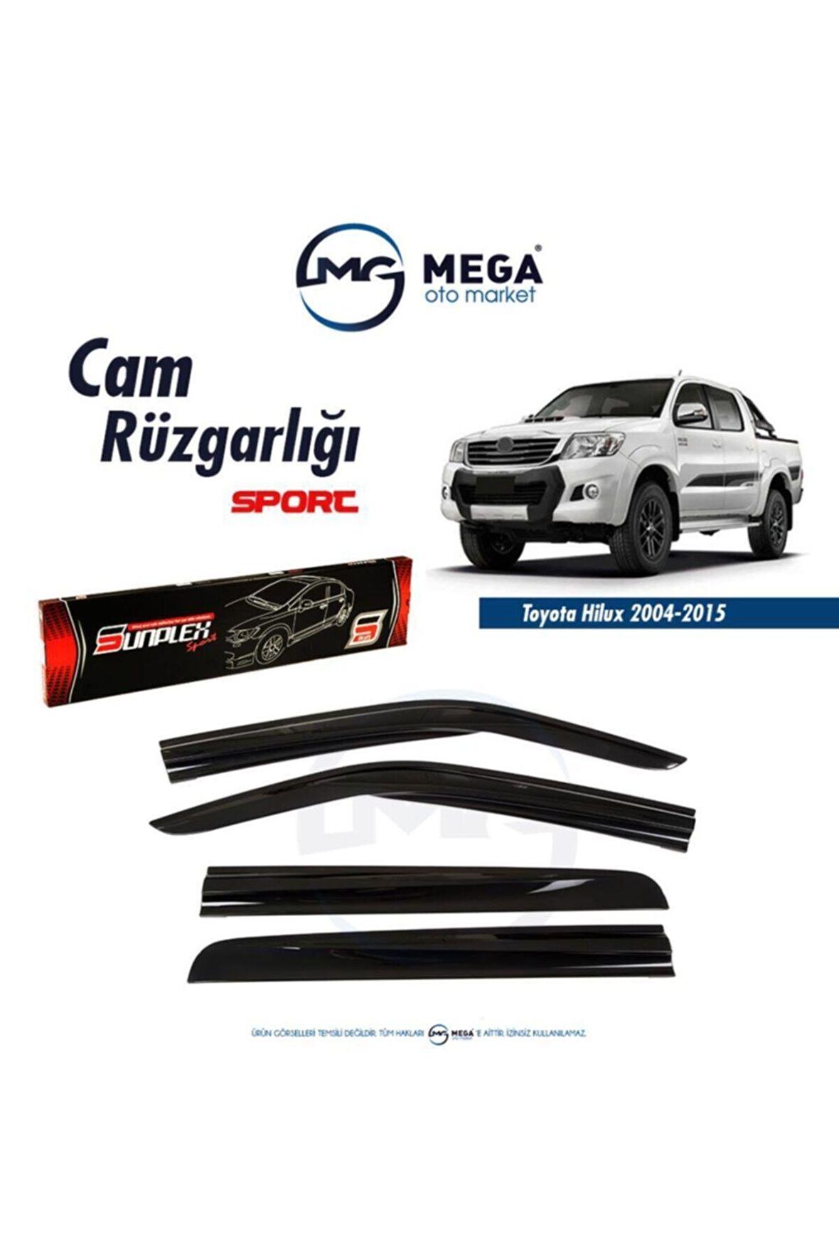 Toyota Hilux 2004-2015 Arası Mugen Tip Cam Rüzgarlık