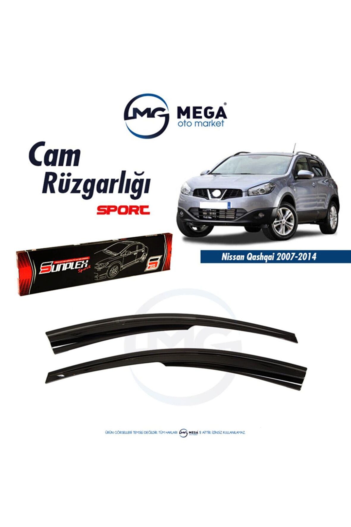 Nissan Qashqai 2007-2014 Cam Rüzgarlık Mugen Tip