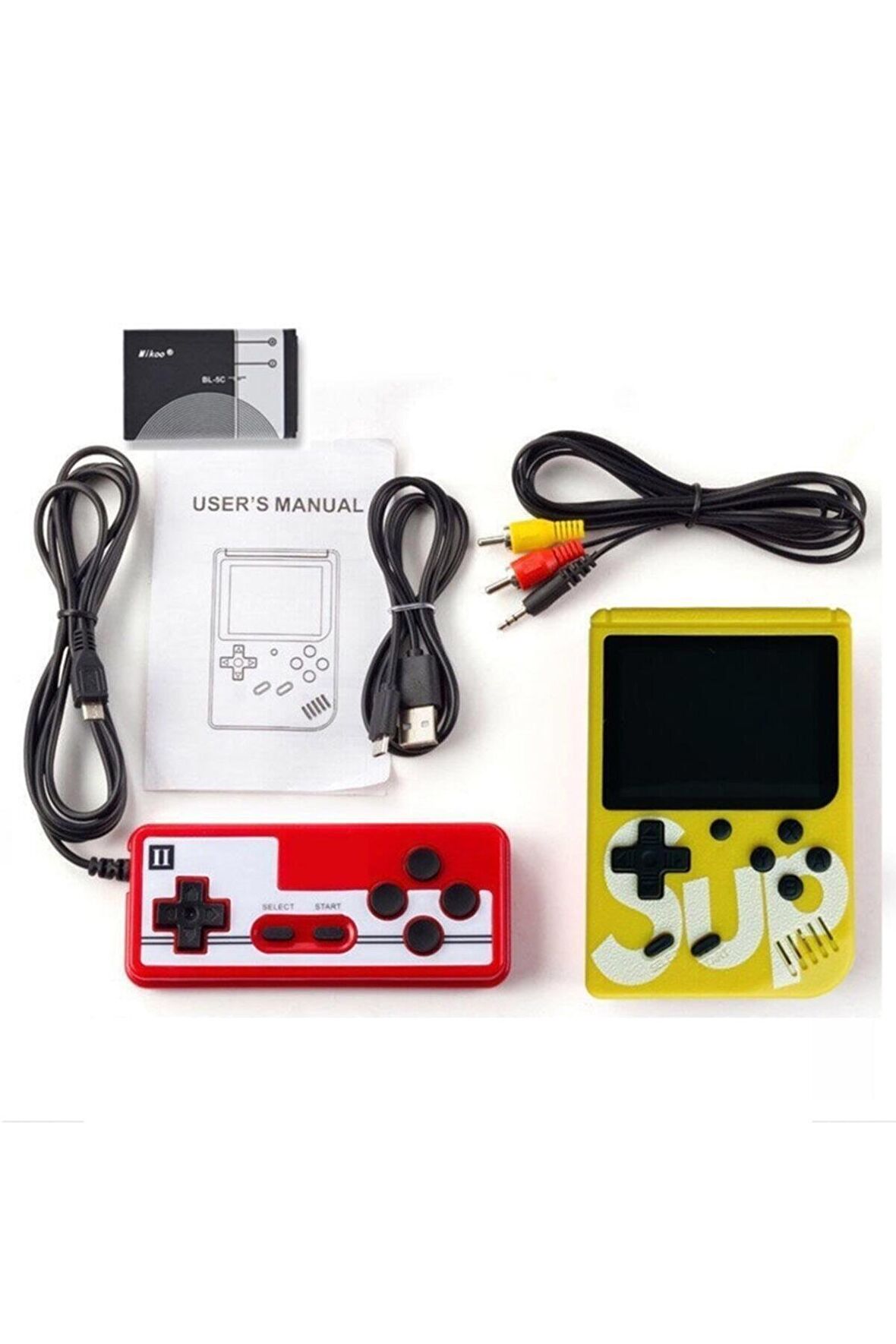 SUP Oyun Konsolu 400 Oyunlu Mini Atari Gameboy Sarı