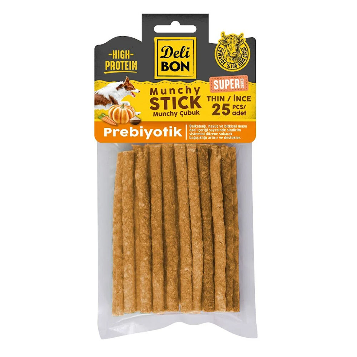 Petlovebutik Delibon Super Munchy Çubuk Prebiyotik İnce 25 Adet