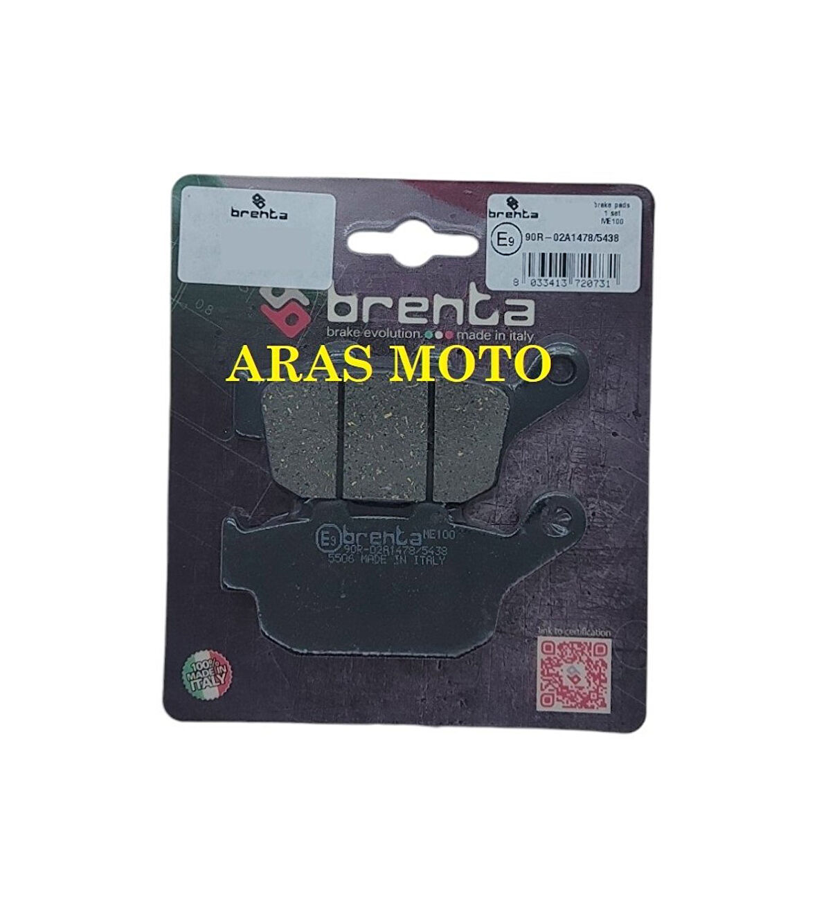 Drift 125 L Arka Fren Balatası Brenta (Made İn İtaly)_Supermoto