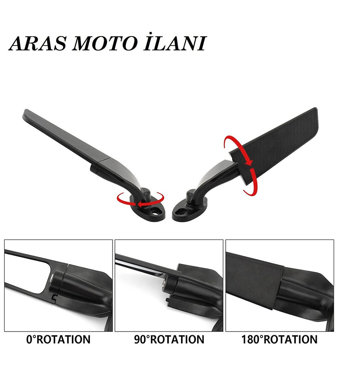 Motosiklet Kanat Ayna ( Yarasa Ayna ) Uyumlu Modeller İlan Detayında_Supermoto