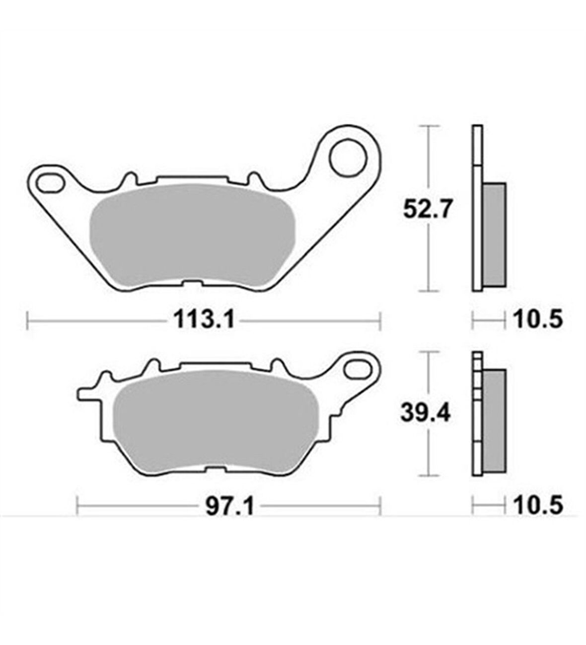 Yamaha Yzf R25 -Mt25 Arka Disk Rms Fren Balata (Made İn İtalya) _Supermoto