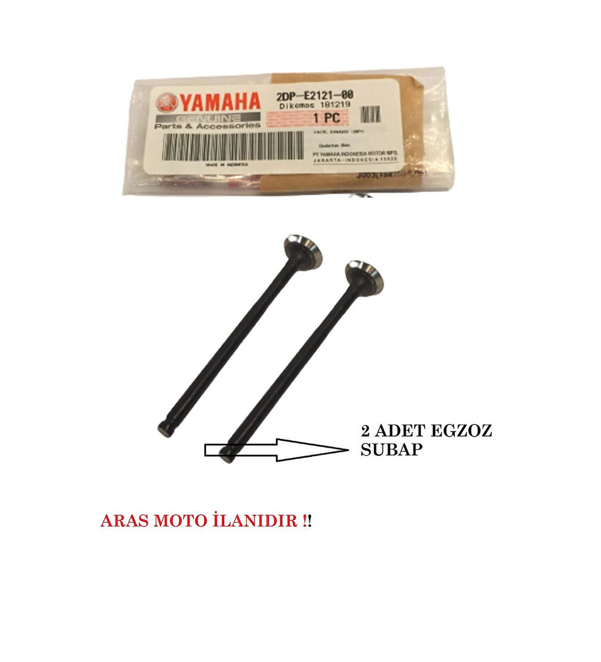 Nmax 125 - 150 Egzoz Subap Takımı (Egsoz Sibop ) 2 Adet Orjinal _Supermoto