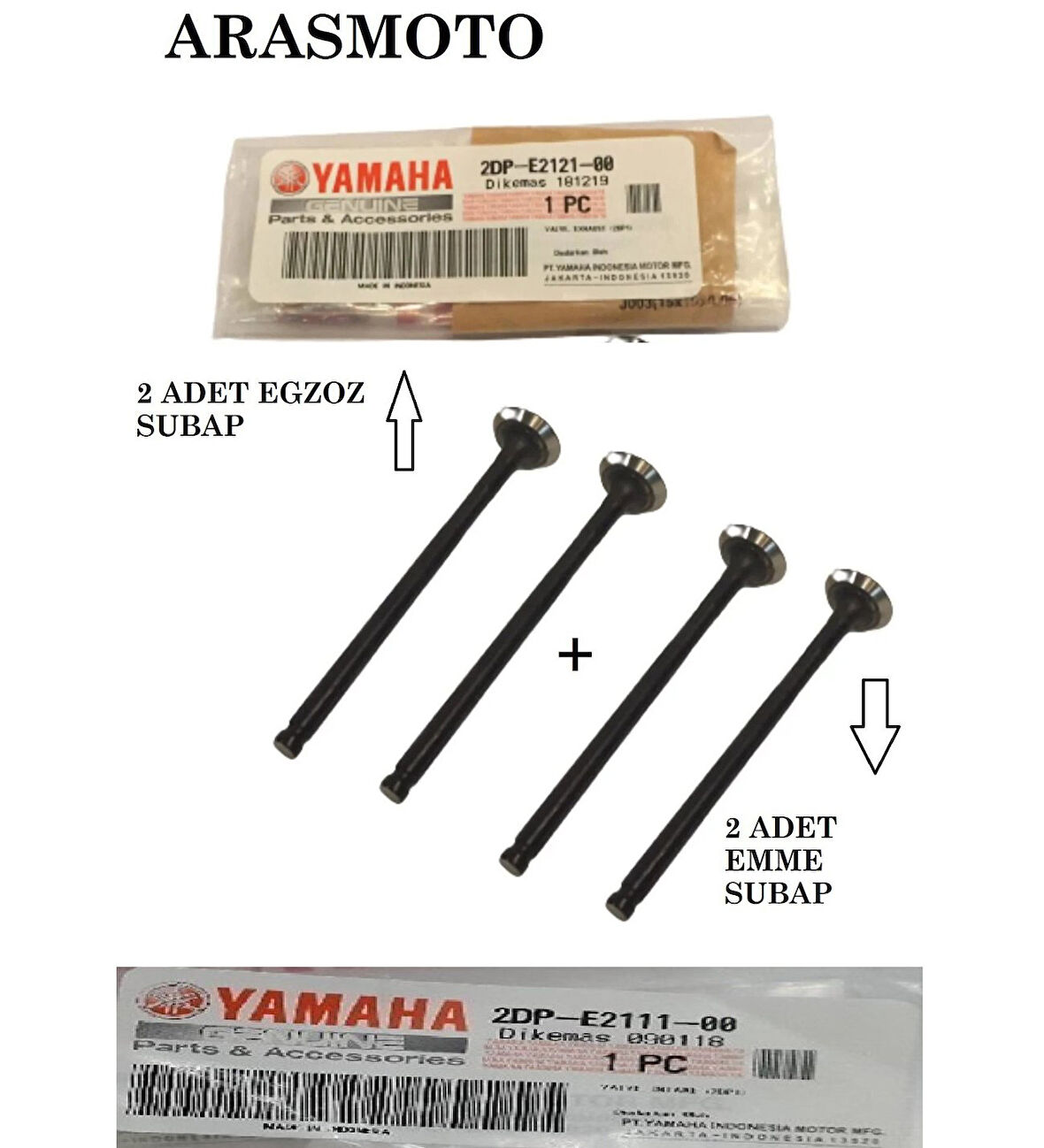 Nmax 125 - 150 Subap Takımı 4 Adet Orjinal (Emme Ve Egzoz 4 Sibop ) _Supermoto