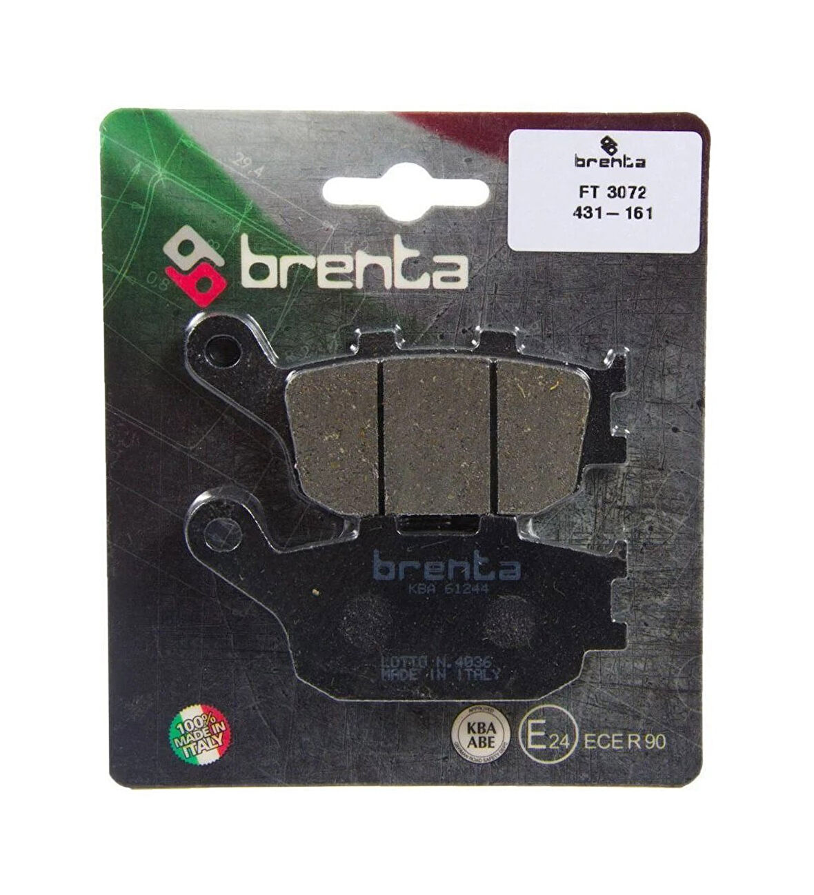 Brenta Organik Fren Balata Ft 3072 Arka Honda Nc700 Nc750 S X 12-13 Cb Cbr Cbf 600 Dl 650 1000 V-Strom Mt-07 Mt-09_Supermoto