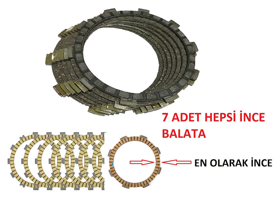 Cf Moto Nk 250,250 SR Debriyaj Balata Seti 7 Li Hepsi İnce 2016-2022 Kevlar Isıya Dayanıklı_Arasmoto