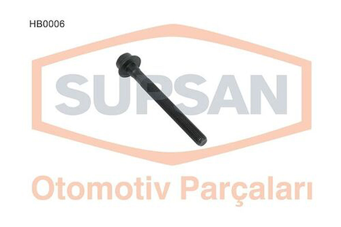 Supsan HB0006 Silindir Kapak Saplaması 10 Adet Palio Bravo Marea Doblo 1.6 16V Tork Motor 7758731(10x)