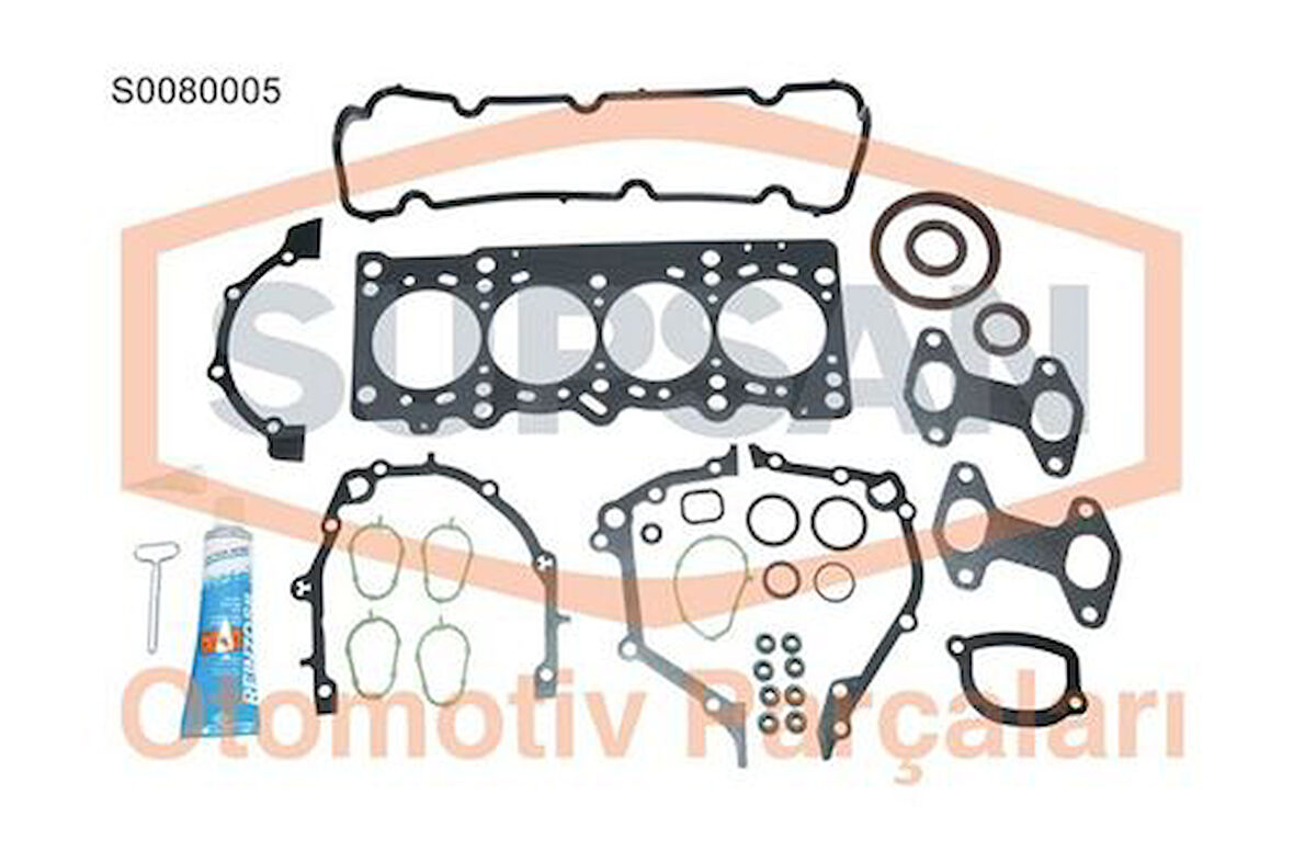 Supsan S0080005 Motor Takım Contası Full Silindir Kapaklı Keçeli Doblo Palio Albea Panda Punto 1.2 8V 71728827