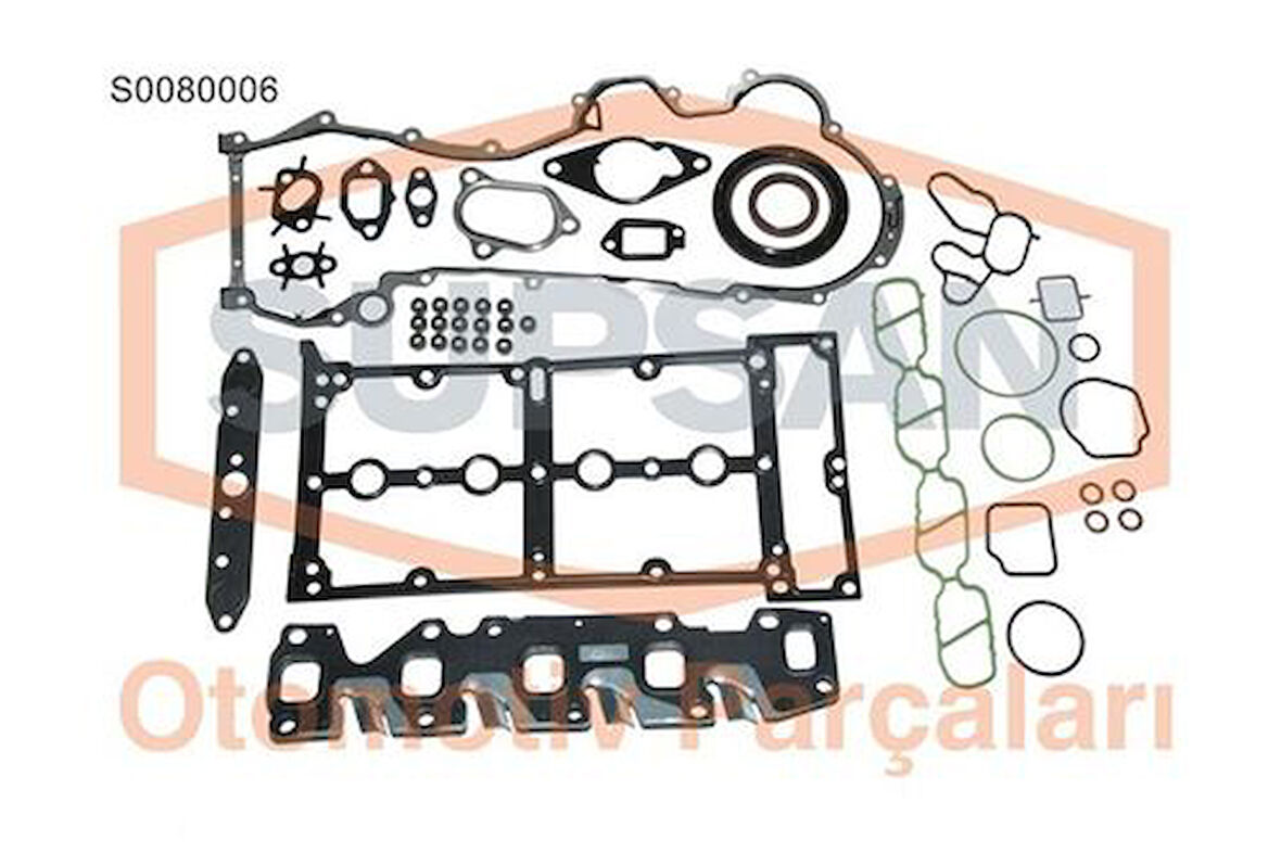 Supsan S0080006 Motor Takım Contası Alt Üst Full Krank Kecelı Subap Lastıklı S.K.C Harıc Doblo Palıo Albea Punto 1.3 Multıjet 16V 1.3Jtd 16V Astra Corsa 1.3Cdtı 16V Suzukı Ignes Swıft Wagon R Z13Dt 1.3Ddıs 16V Bipper Nemo 1.3Hdı 16V