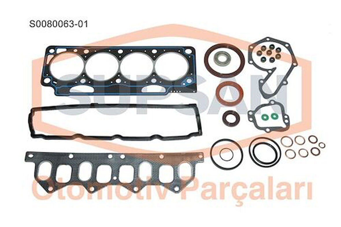 Supsan S0080063-01 Motor Takım Contası Keçeli Silindir Kapaklı Laguna 1.8 8V 1993 F3P 2.0 8V 1993 F3R 7701467058