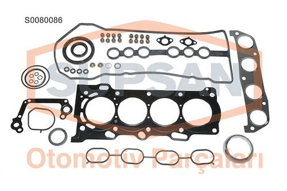 Supsan S0080086 Motor Takım Conta Komple Toyota Corolla 1.4-1.6 Benzinli 2002-2007 Avensis 1.6 Benzinli 2003-2007 411122060