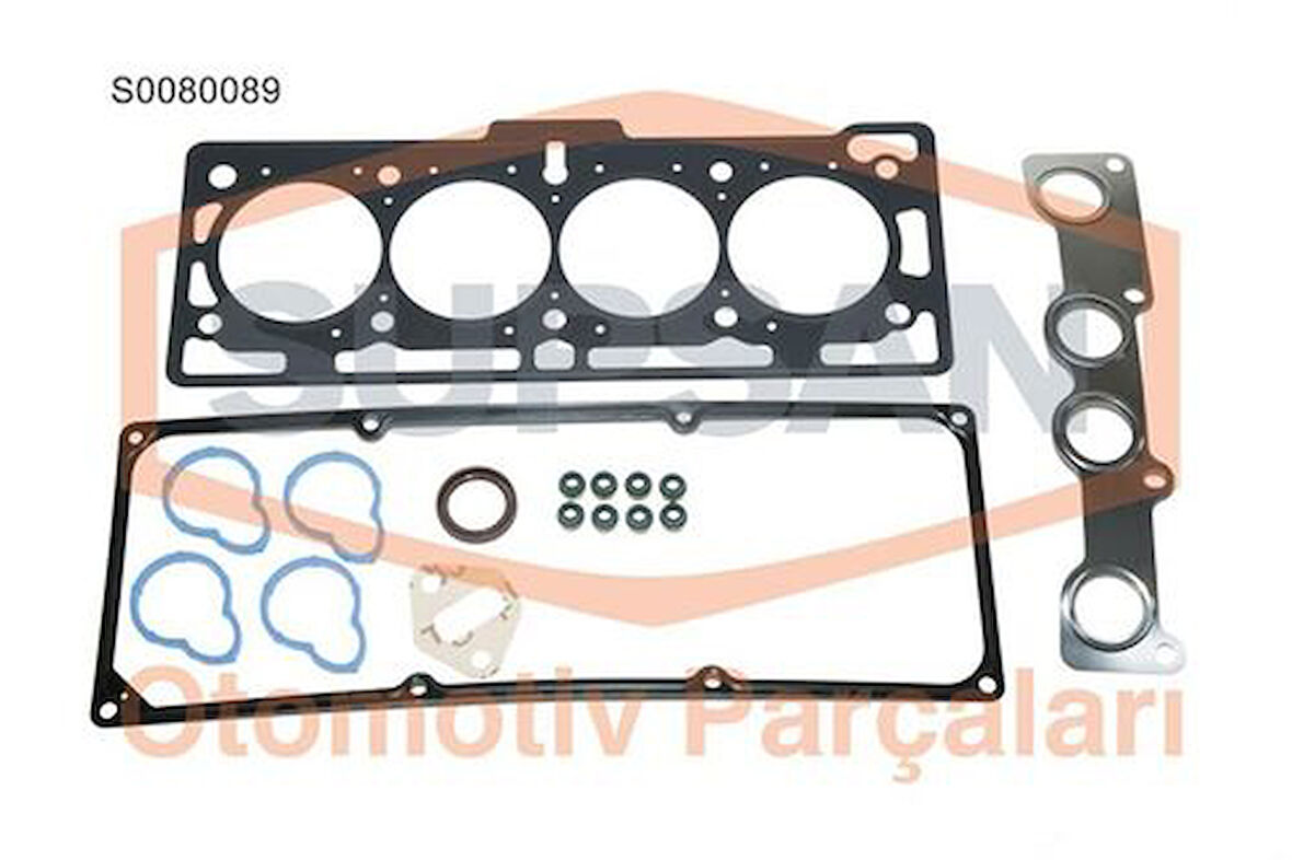 Supsan S0080089 Motor Takım Contası Logan 1.4 1.6 8V K7M 750 K7J 710 Keçeli Subap Lastiklı Silindir Kapaklı 6001548043