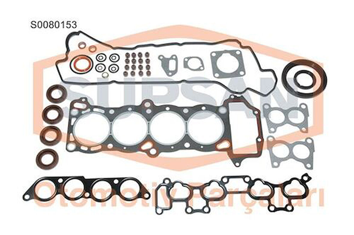 Supsan S0080153 Tam Takım Contası Keçeli Subap Lastiklı Skclı Primera 1.6 16V Ga16Ds Yeni Motor 10101-57Y26