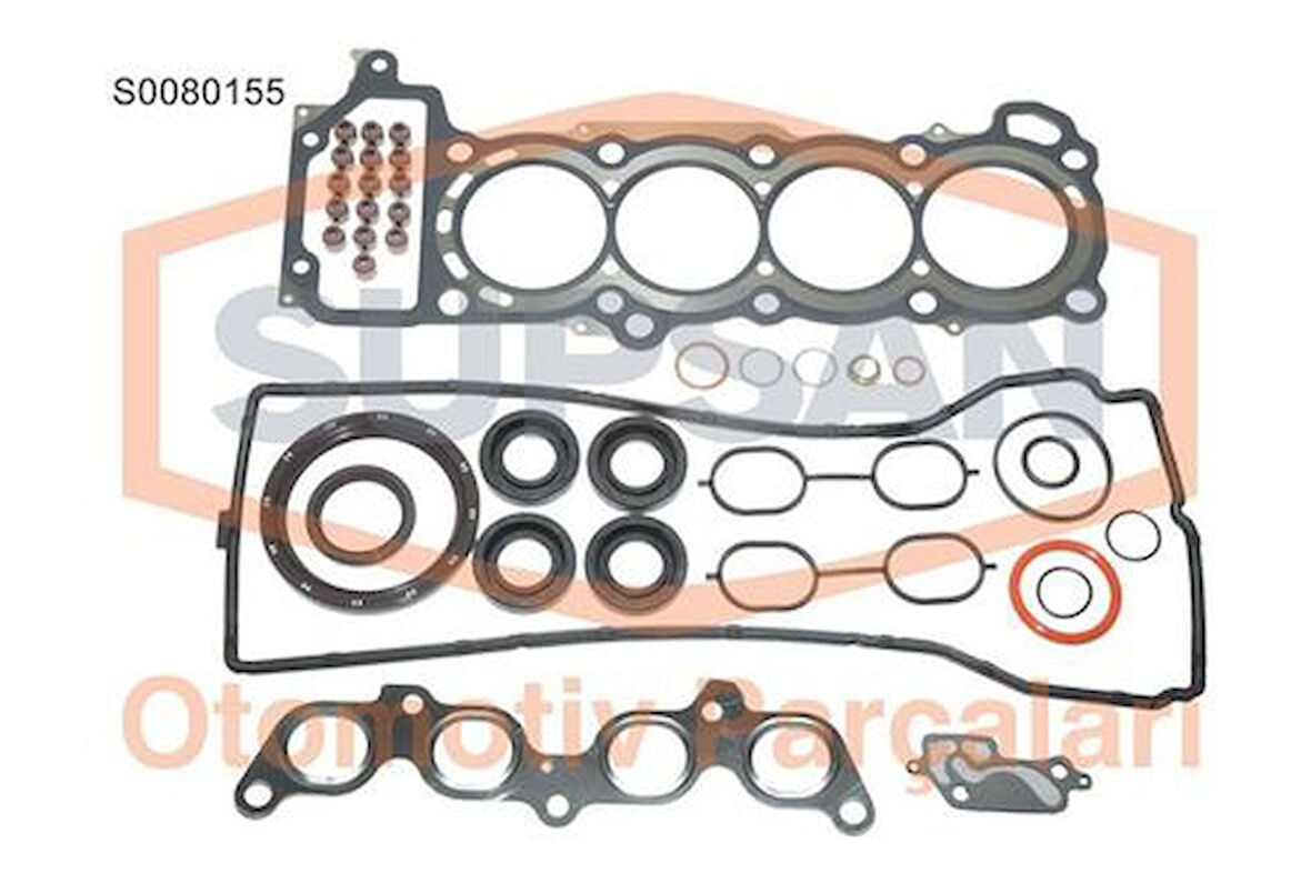 Supsan S0080155 Tam Takım Contası Keçeli Subap Lastiklı Skclı Micra 1.4 16V Cr14De 10101-AX086