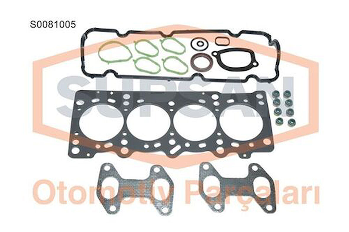 Supsan S0081005 Üst Takım Contası Keçeli Doblo Palio Albea Panda Punto Palio Van 1.2 8V 71728827