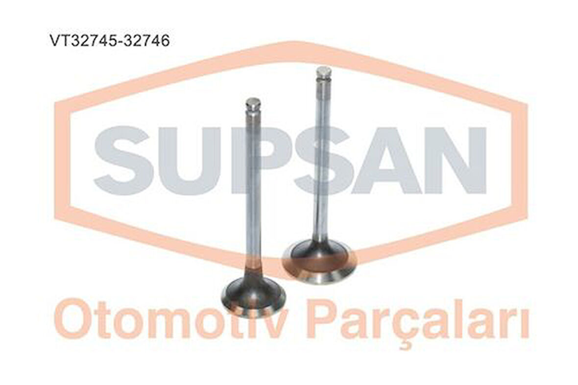 Supsan VT-32745-32746 Subap Takımı Emme Egsoz Ducato 2.5TD 94-02 In 4 43.5x8 122 E4 34.4x8 122 7301820