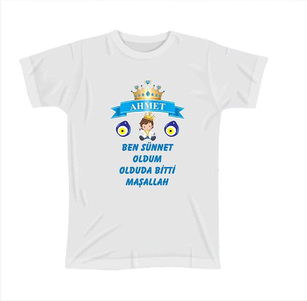 Sünnet Çocuklarına Özel Isim Baskılı Sünnet Tshirt, Micro Polyester Terletmez Ter Tutmaz Kumaş