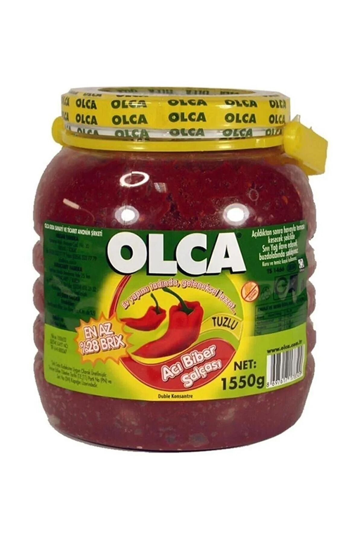 OLCA ACI BİBER SALÇASI 1600 GR %28 BRİZ (6 ADET)