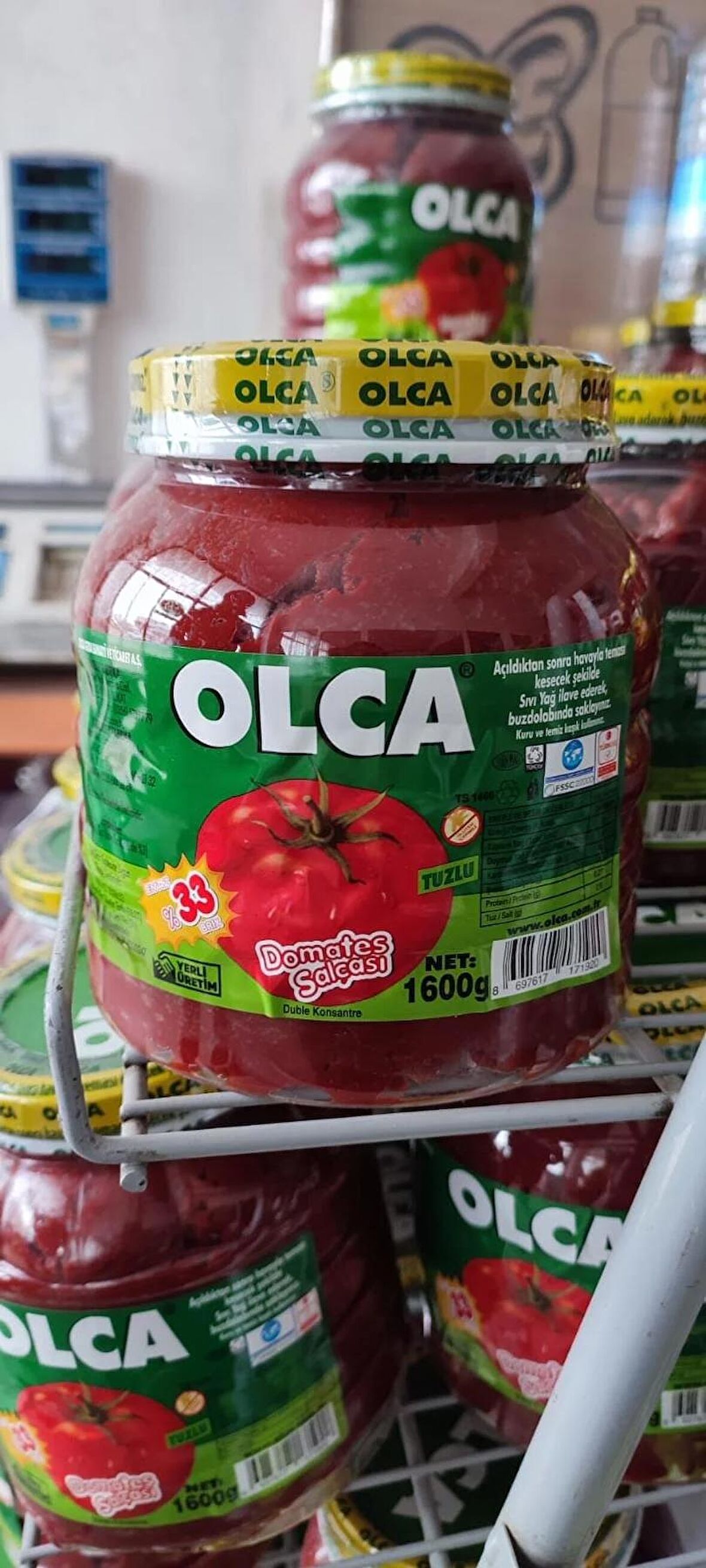 OLCA DOMATES SALÇASI 1600 GR %33 BRİX PET KAVANOZ