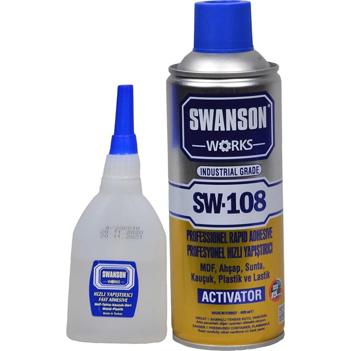 Swanson Works Mdf Kit Profesyonel Hızlı Yapıştırıcı Seti 250 ML