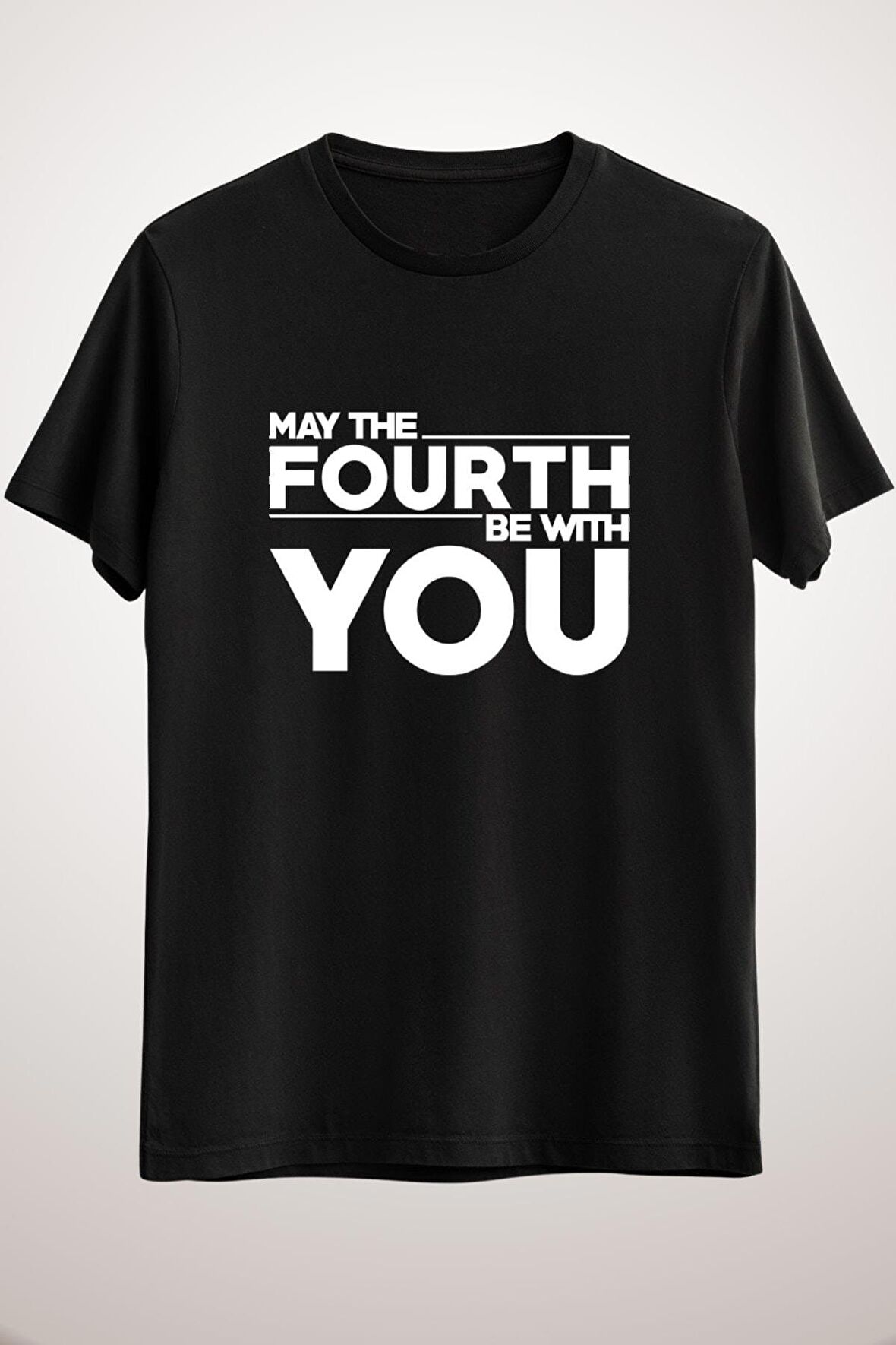 Erkek Siyah May The Fourth Block Text