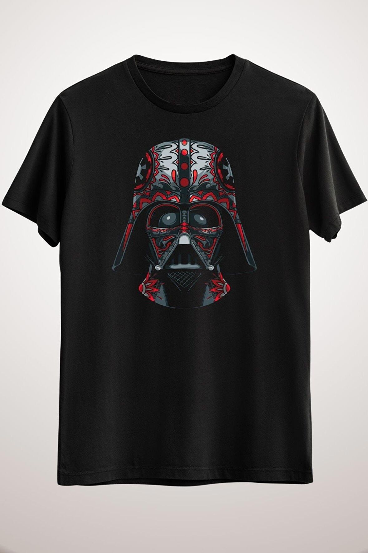 Erkek Siyah Darth Vader Sith Markings Tshirt