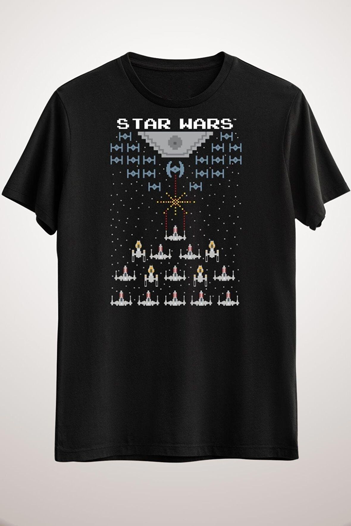 Erkek Siyah Pixel Wars - Rebels Vs Empire