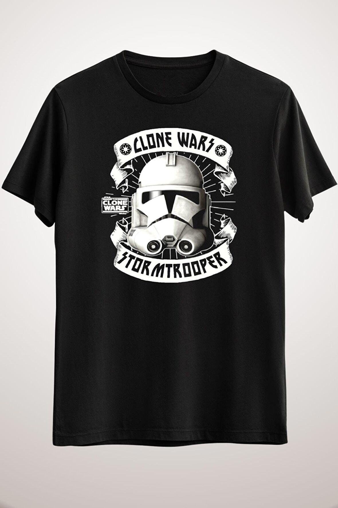 Erkek Siyah Clone Wars Stormtrooper T-Shirt