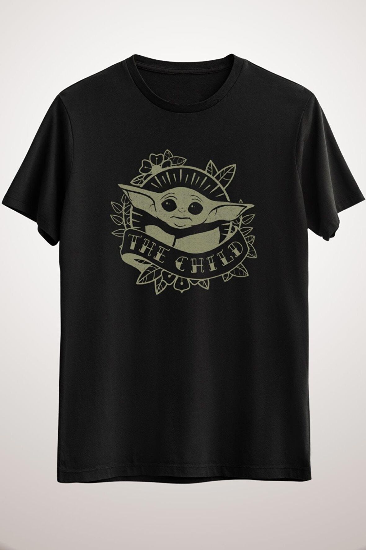 Erkek Siyah The Child Floral T-Shirt