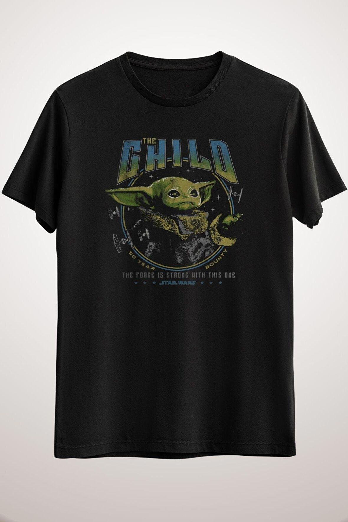 Erkek Siyah The Force Is Strong With This One  T-Shirt