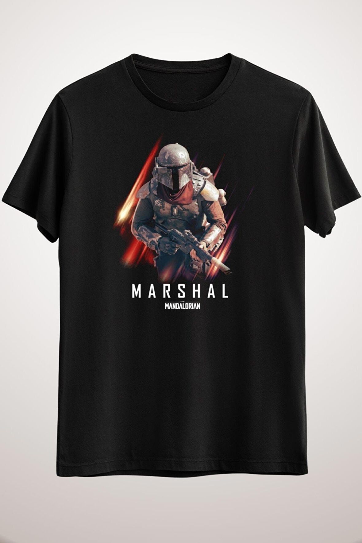 Erkek Siyah Star Wars Mandalorian The Marshal In Action