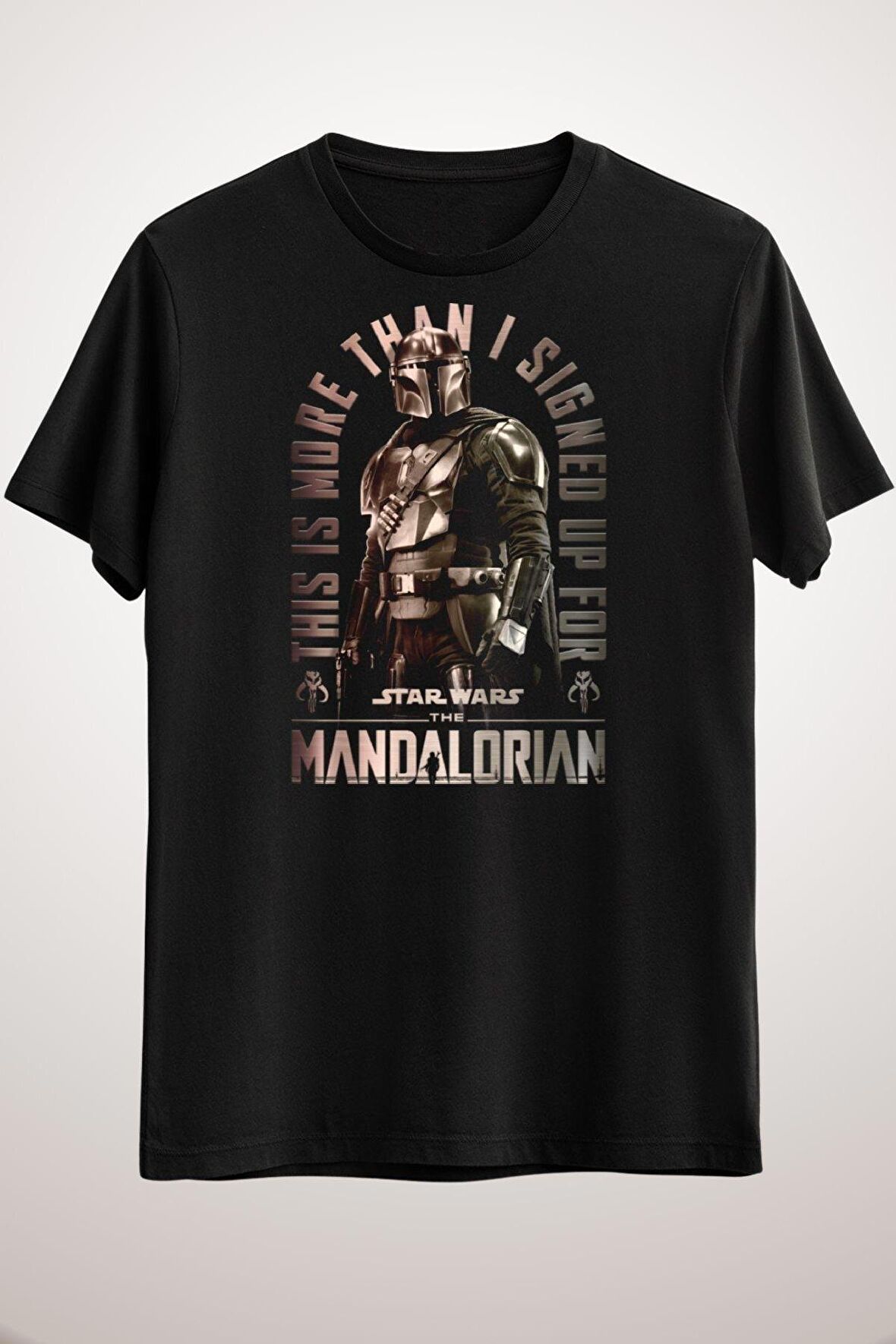 Erkek Siyah Star Wars Mandalorian Shining Mando