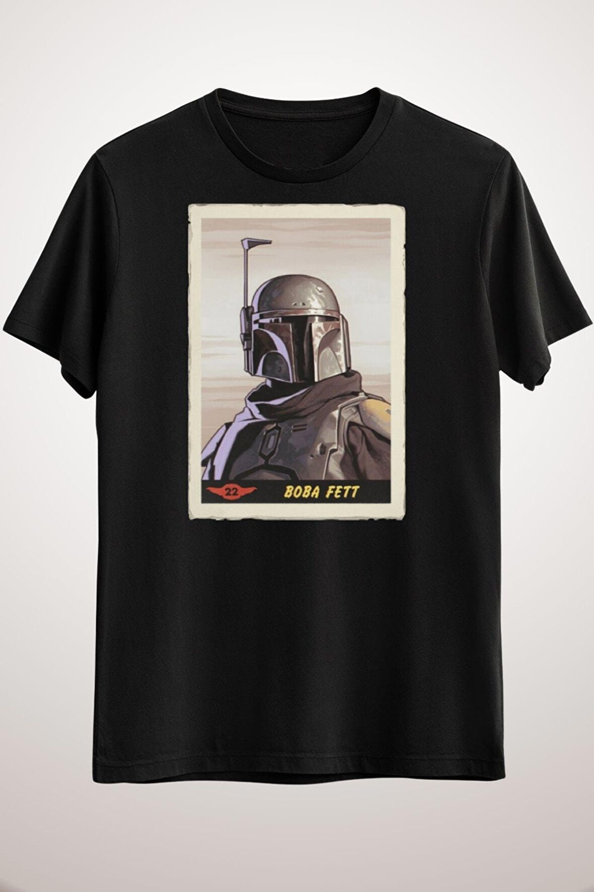 Erkek Siyah The Mandalorian Boba Fett Card