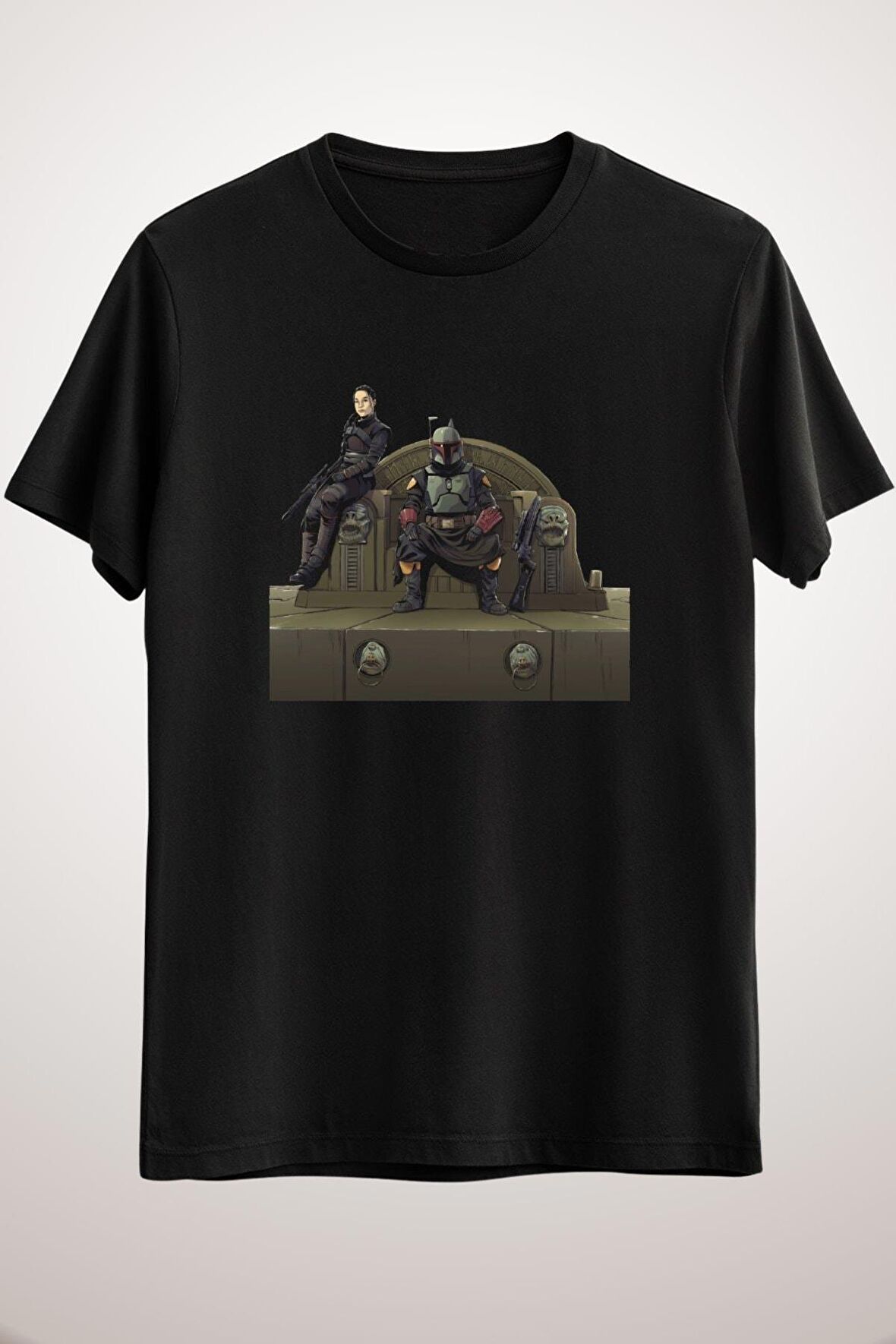 Erkek Siyah The Mandalorian Boba Fett Throne