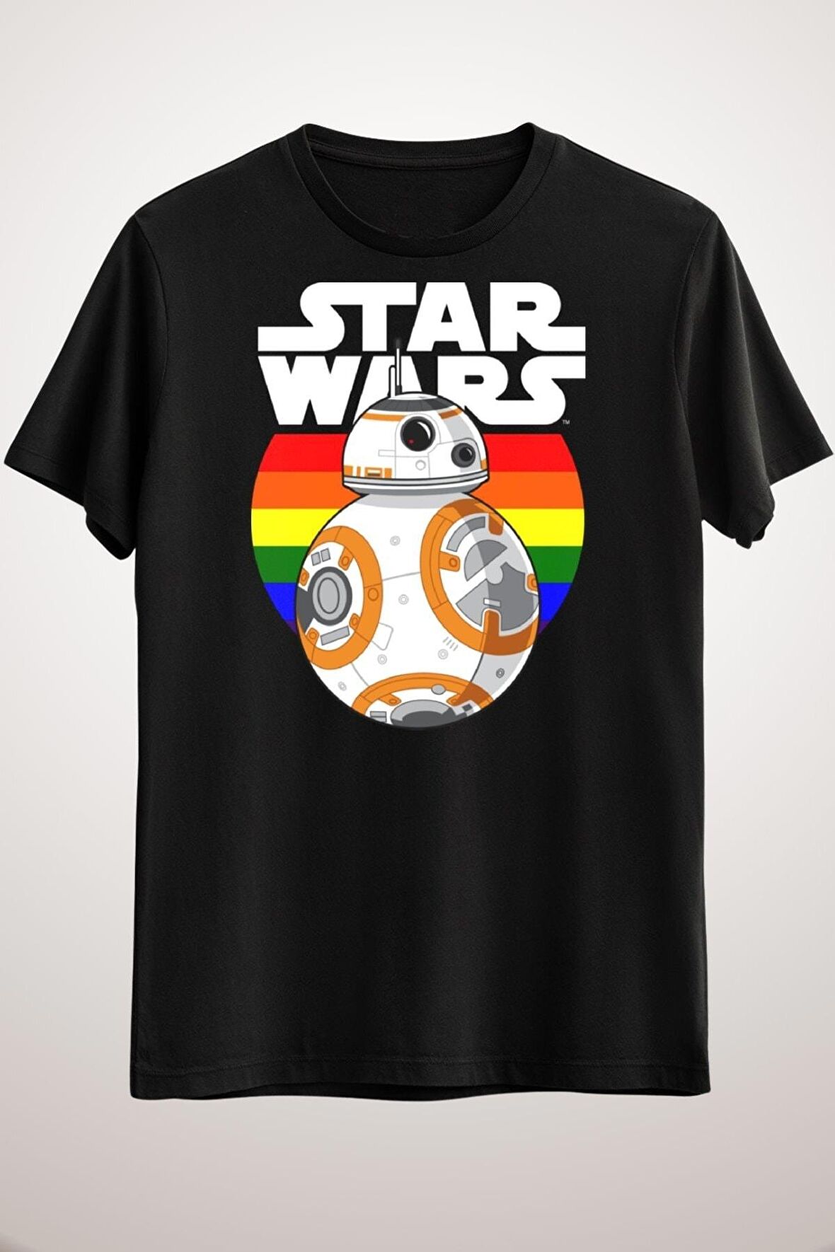 Erkek Siyah Star Wars Rainbow Circle Bb-8