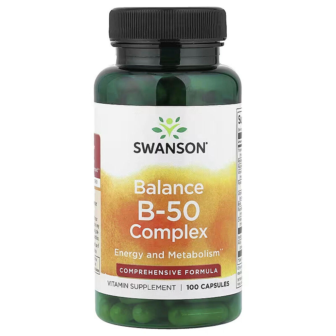 Swanson Balance B-50 Vitamin B Complex Energy and Metabolism 100 Caps
