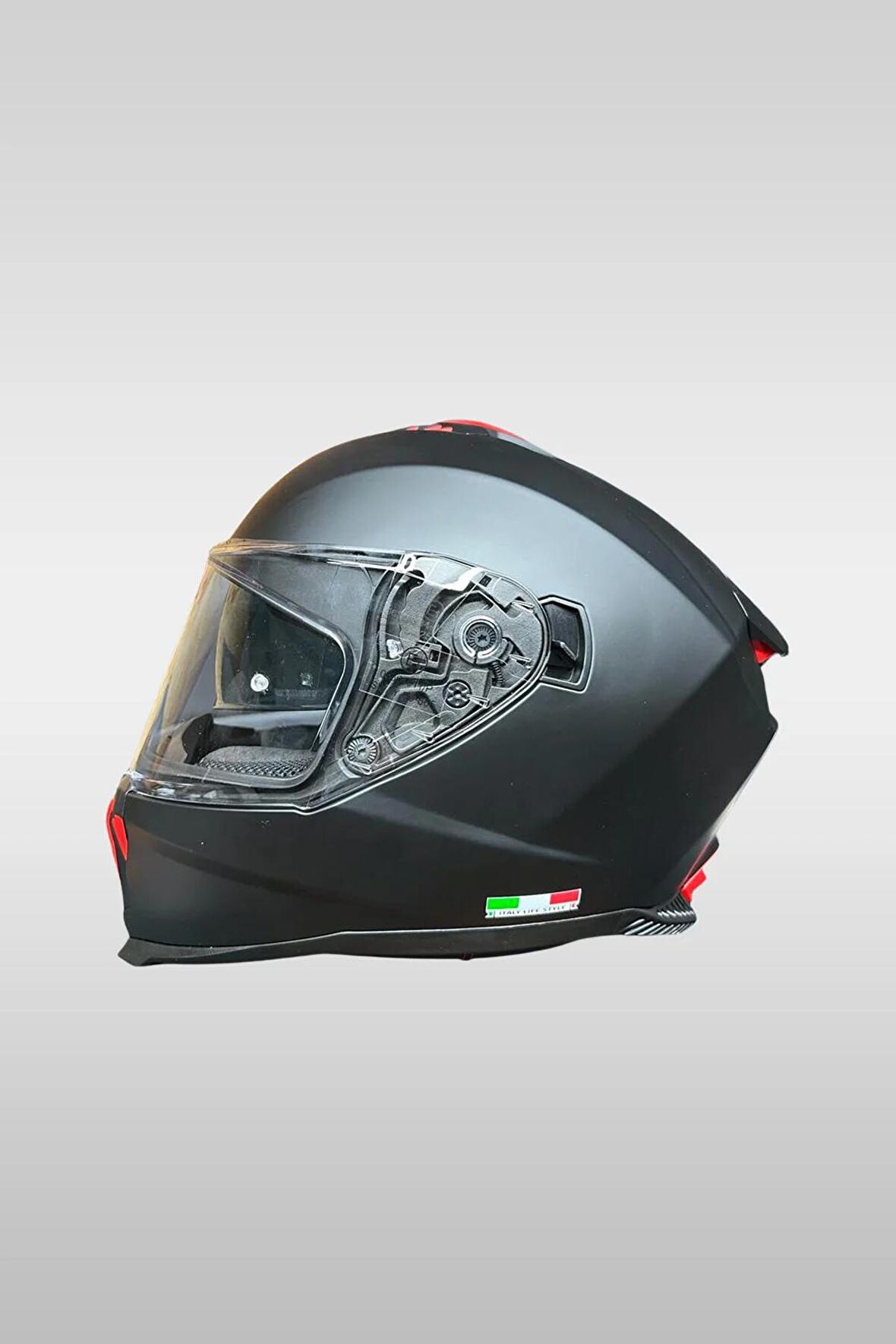 Sway 865 Solid Matt Black Double Visor Kapalı Kask